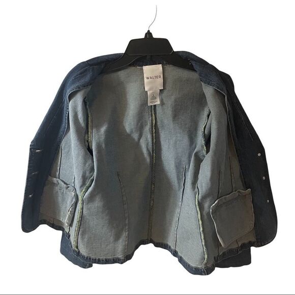 Walter by Walter Baker 3 Button Denim Blazer Size Small - Picture 6 of 6